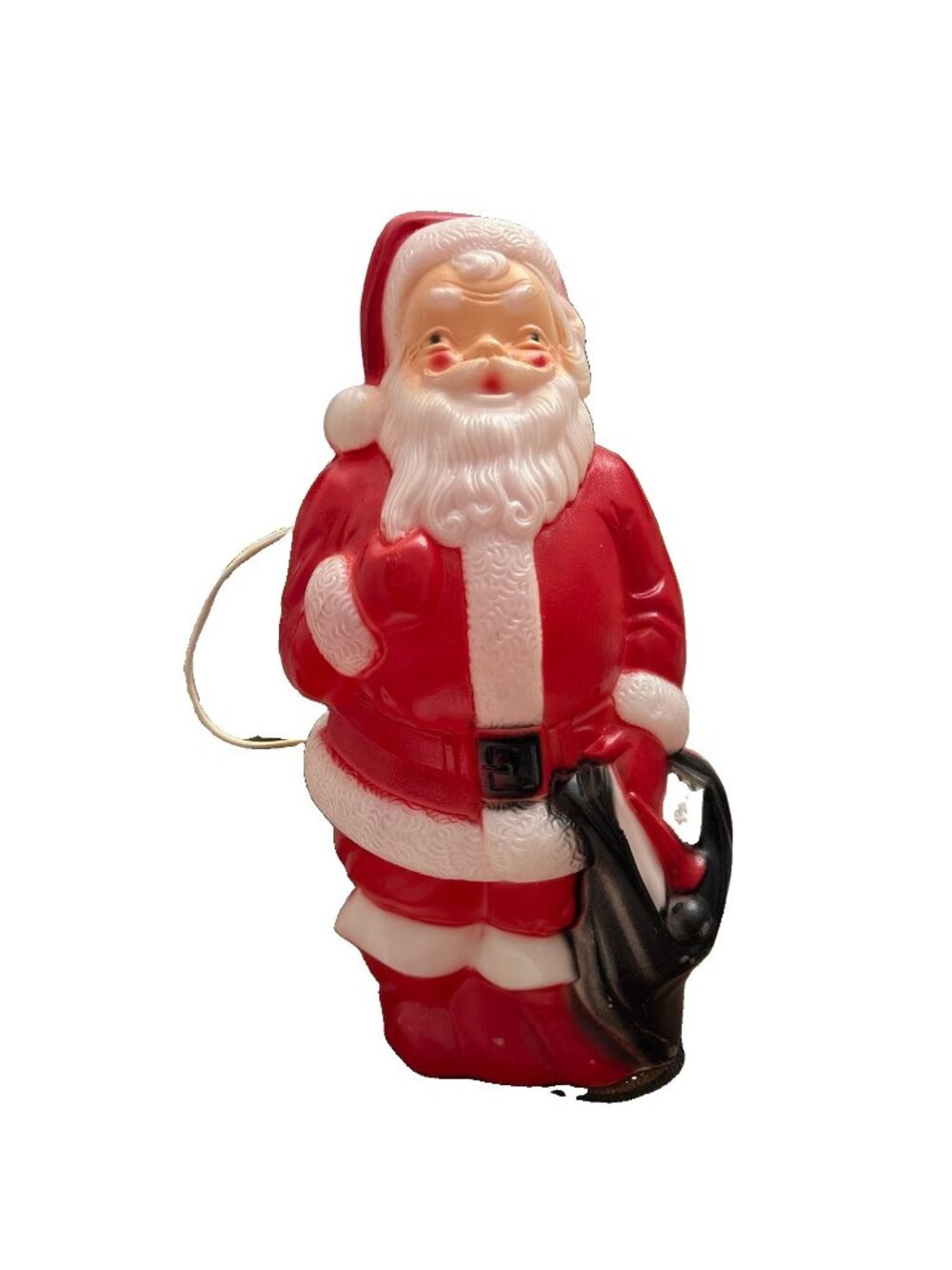 Vintage Empire Blow Mold Christmas Santa Claus Tabletop 13 Inch 1968 Light Up